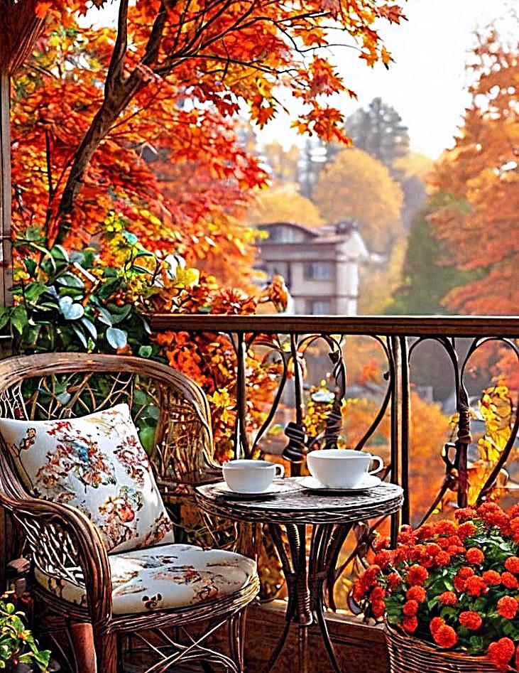 Алмазная мозаика АлМазка С видом на осень квадратные алмазы без подрамника 40x50 см (АлМ-289)