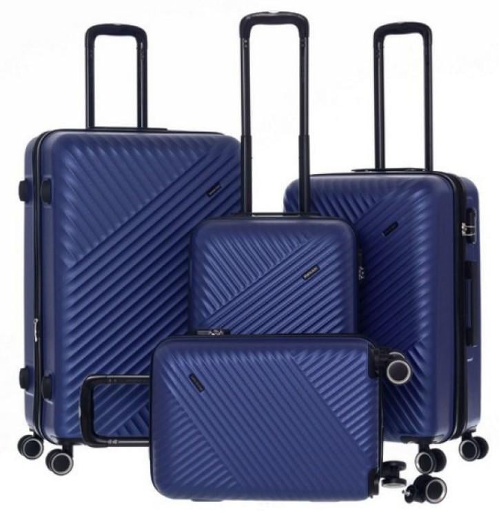 Комплект чемоданов на колесах Flowers 2 4 шт. Синий (2104619376)