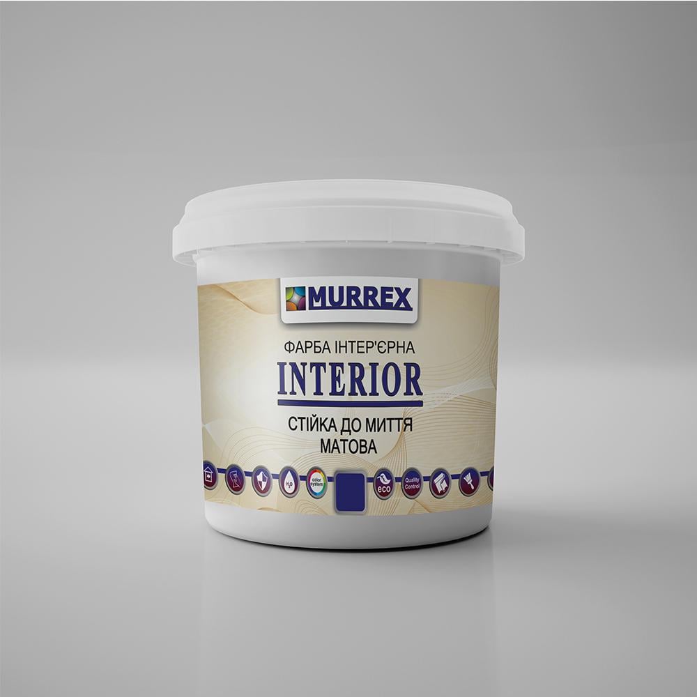 Фарба акрилова матова INTERIOR стійка до стирання 2,5 л Білий (00162)