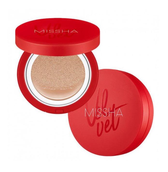 Тональный кушон для лица с матовым финишем MISSHA Velvet Finish Cushion SPF50+/PA+++ №23 15 мл (8809581452565) - фото 3