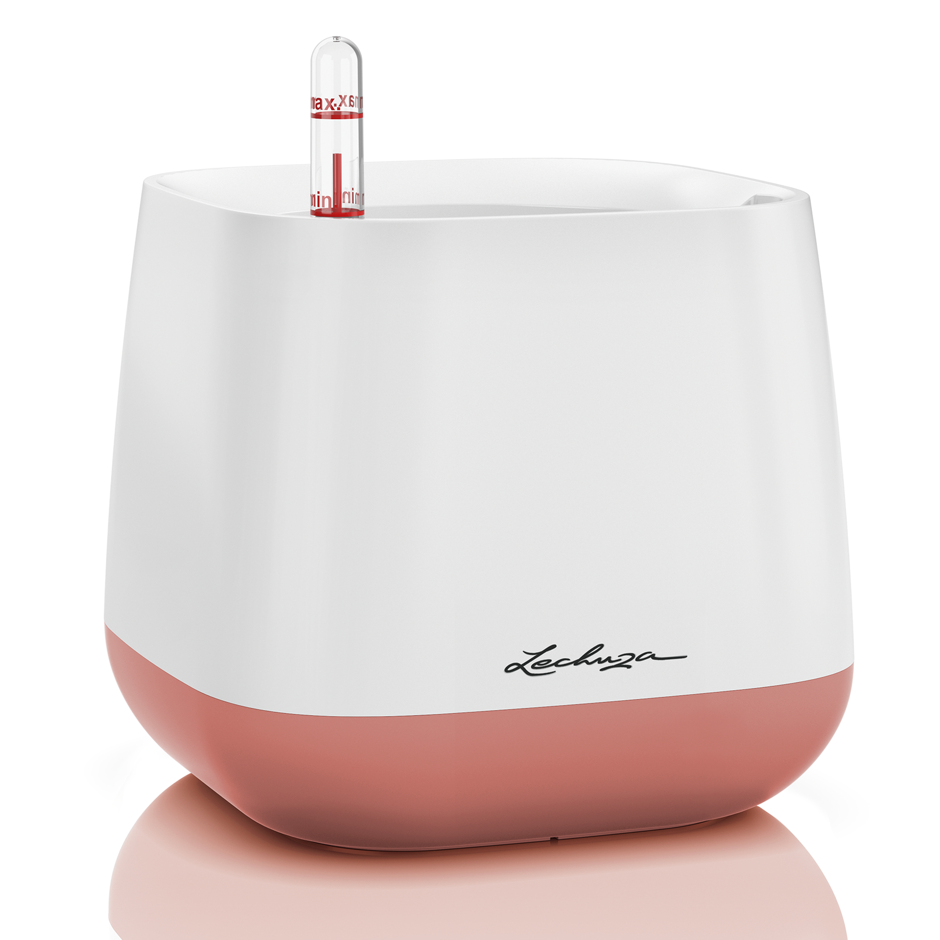 Умное кашпо Lechuza Yula квадратное 17x15 см Бело-розовый