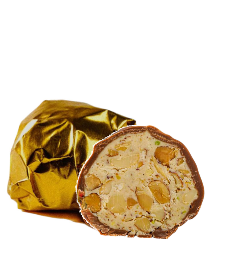Конфеты дубайские Lux Choco № 3115 с миндалем/пеканом/кешью и фисташкой в молочном шоколаде 40 г (60418)