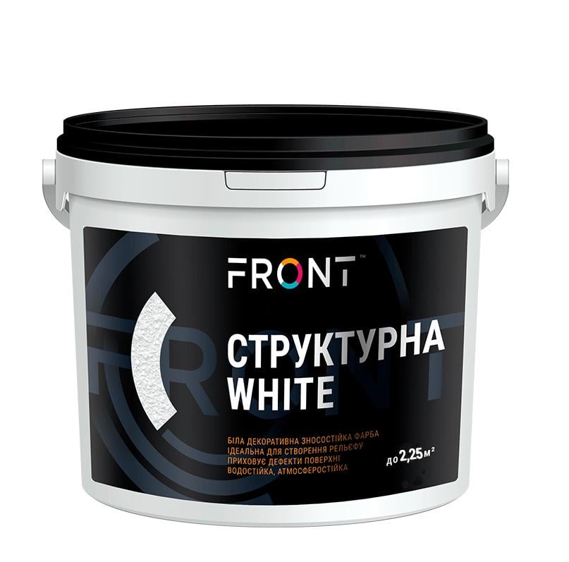 Фарба акрилова Структурна водоемульсійна 1,5 кг White (115050) - фото 1