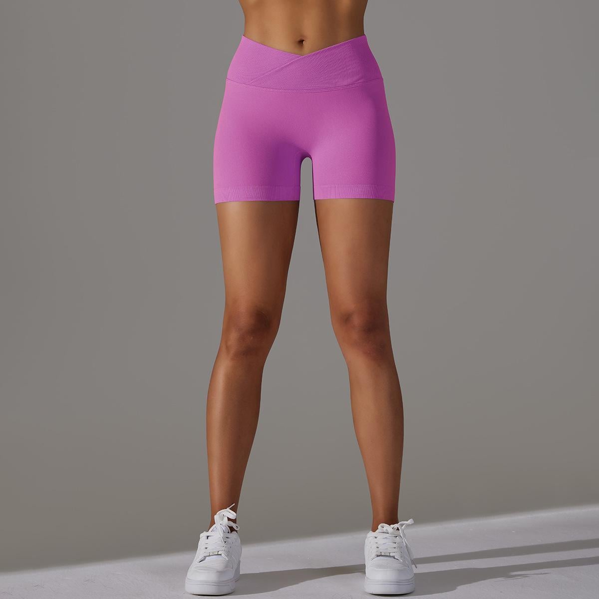 Шорти з V-поясом та ефектом пуш-ап S Рожевий (SQSH03S)