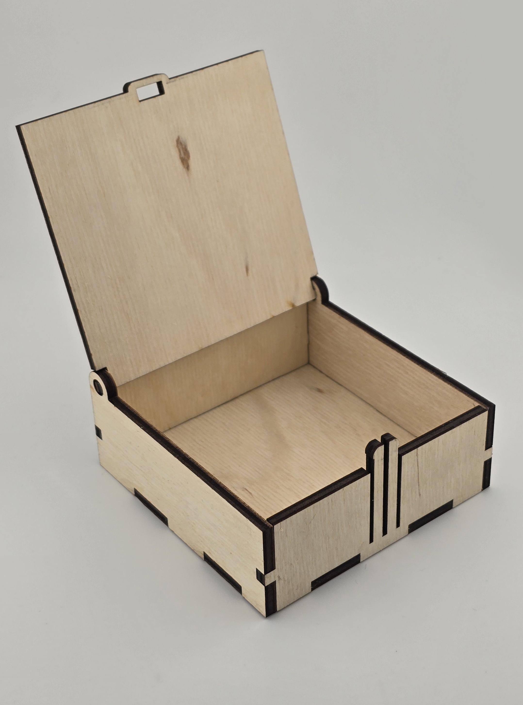 Декоративная подарочная коробка из дерева на Рождество (0652) - фото 2