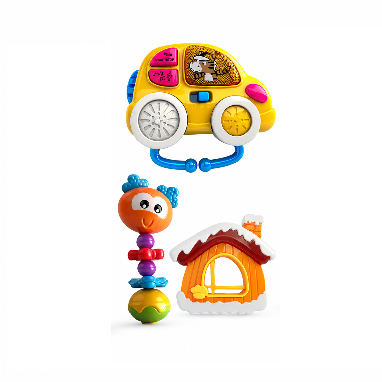 Игрушка для малышей музыкальная Baby Toys Погремушка машинка со светом и звуками (8431 A4) Игрушка для малышей музыкальная Baby Toys Погремушка машинка со светом и звуками (8431 A4)
