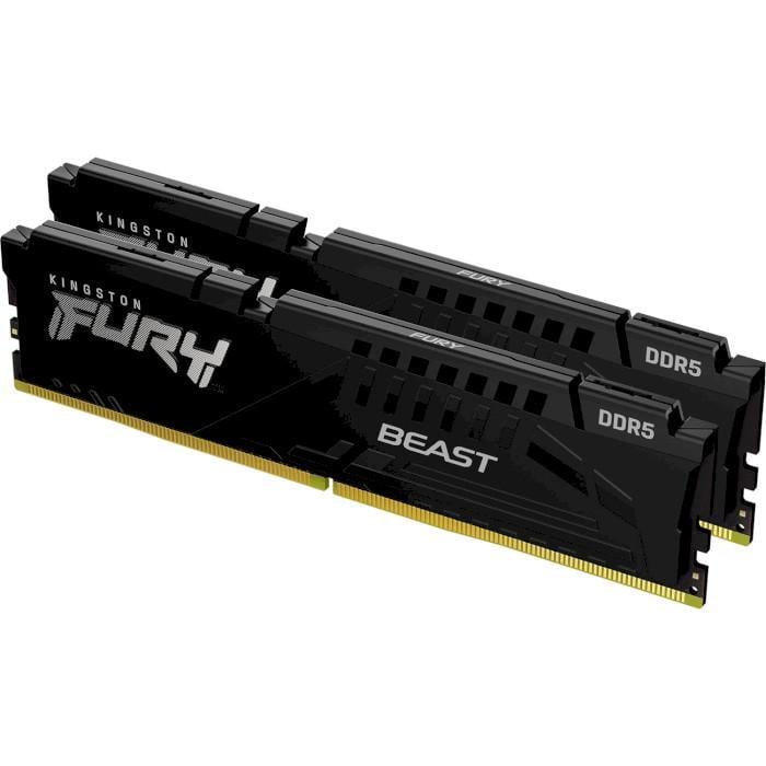 Модуль памяти Kingston Fury Beast KF564C32BBK2-64 DDR5/64Gb(2x32)/6400MHz для ПК Black