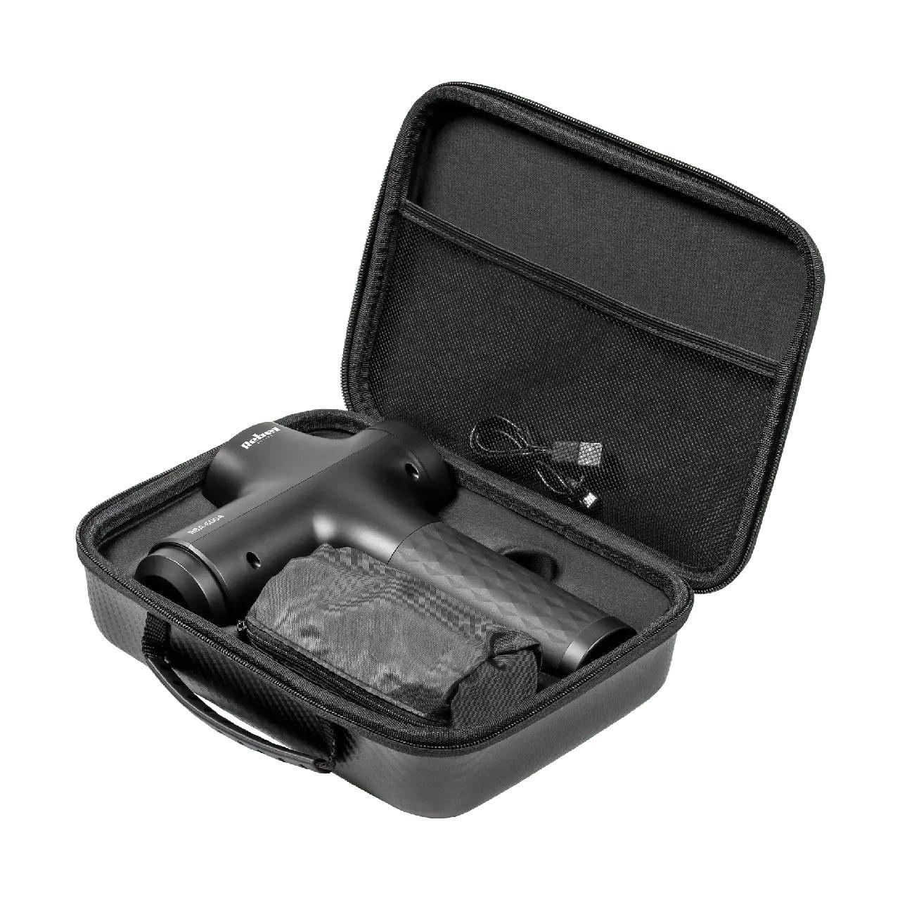 Масажний пістолет Rebel ACTIVE 60 Вт LED-індикатор і 8 насадок АКБ 1800 мАг і кейс - фото 4 Масажний пістолет Rebel ACTIVE 60 Вт LED-індикатор і 8 насадок АКБ 1800 мАг і кейс - фото 4