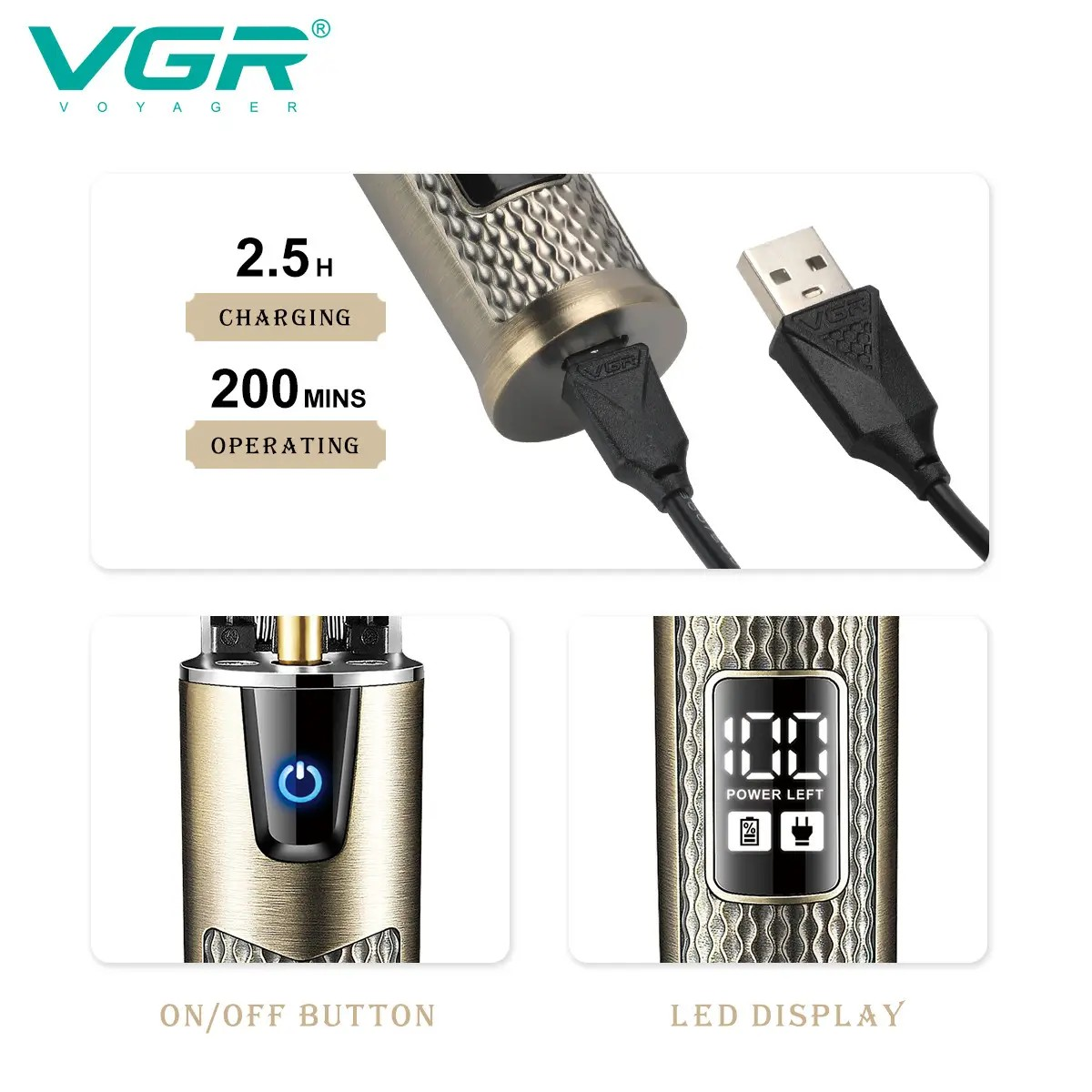 Тример VGR V-983 LED display (10542) - фото 4 Тример VGR V-983 LED display (10542) - фото 4