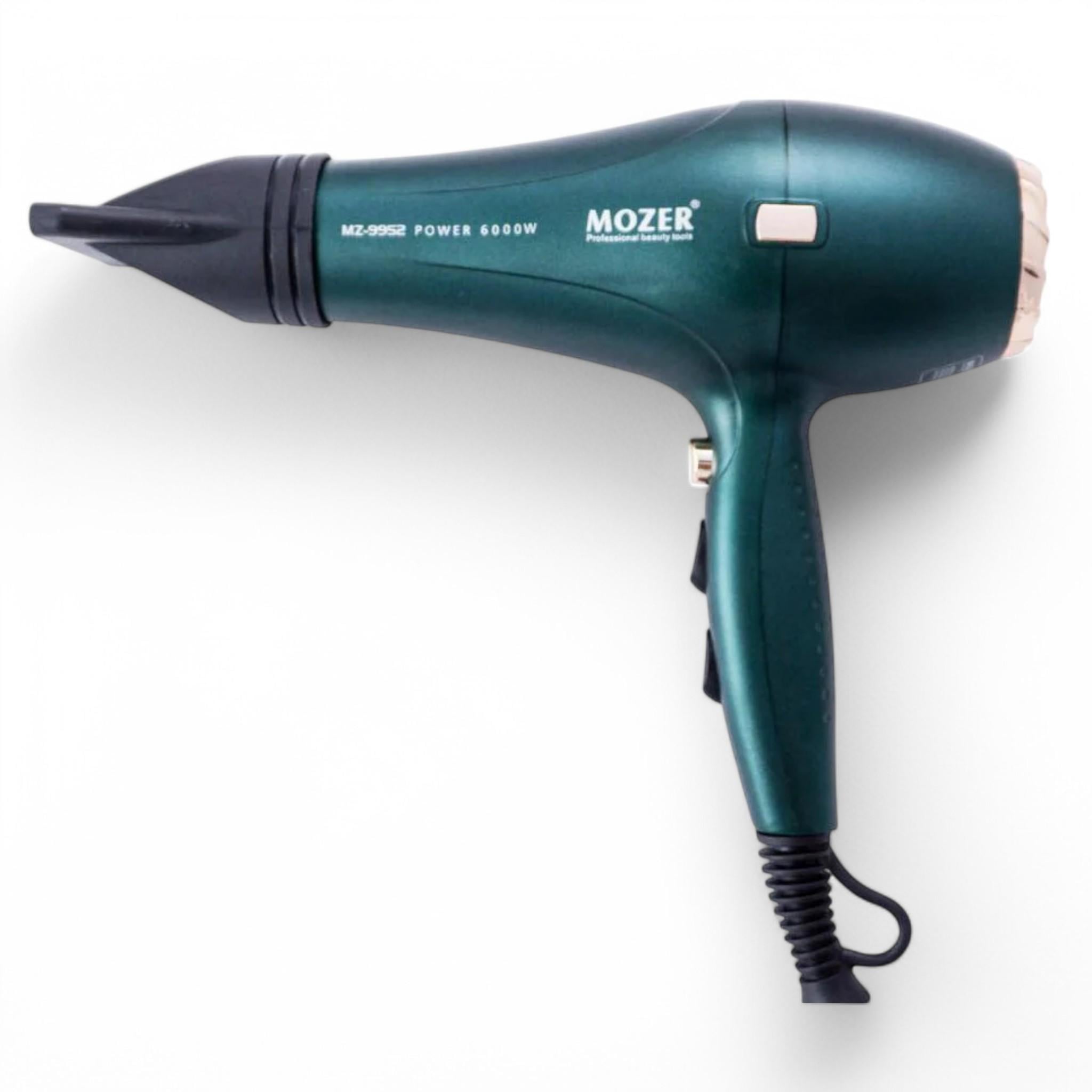 Фен Mozer MZ 9952 для укладки и сушки волос с насадкой-концентратором 6000W Green (Н_MZ9952/Green)