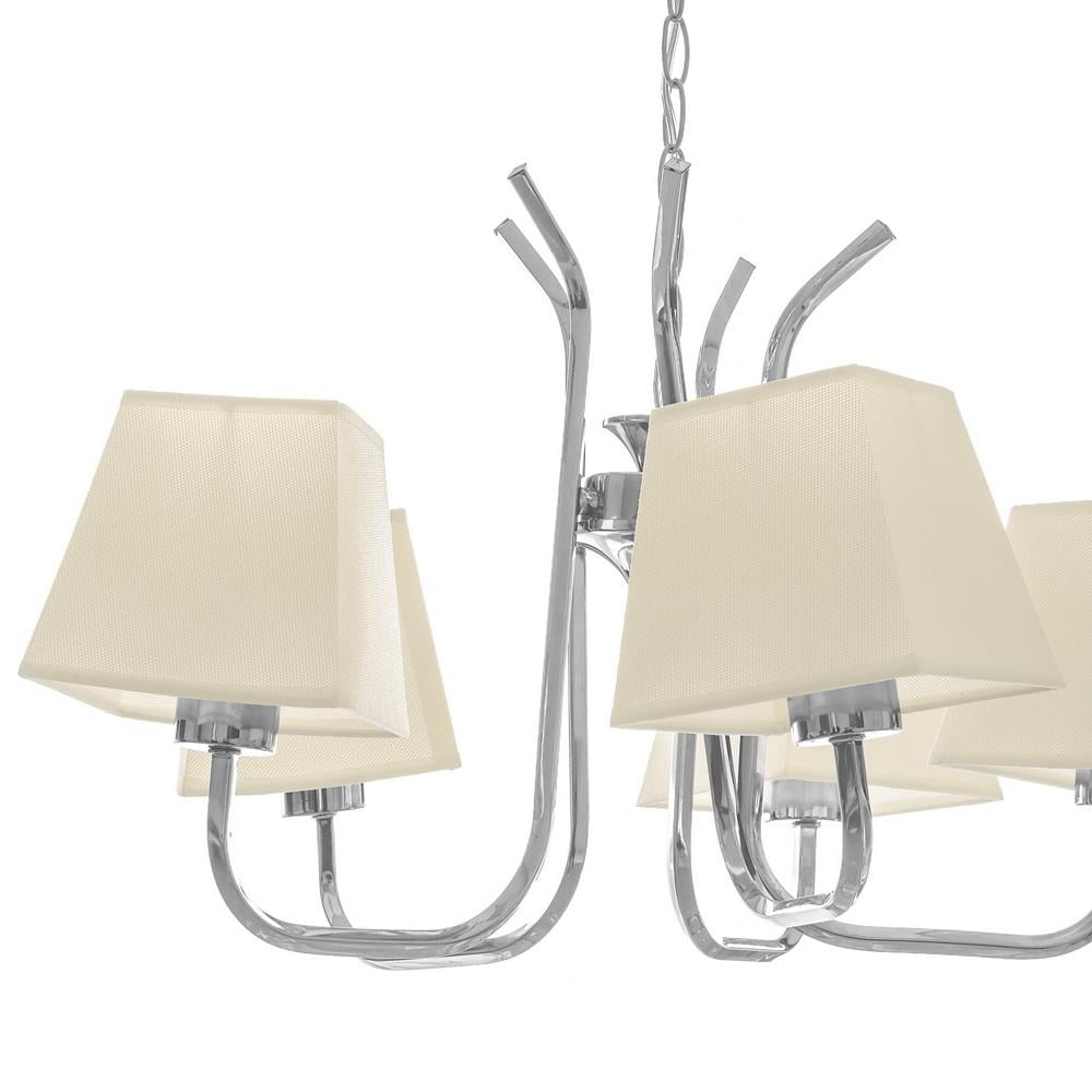 Люстра подвесная Brille BKL-653S/5 E27 CH с абажуром - фото 2