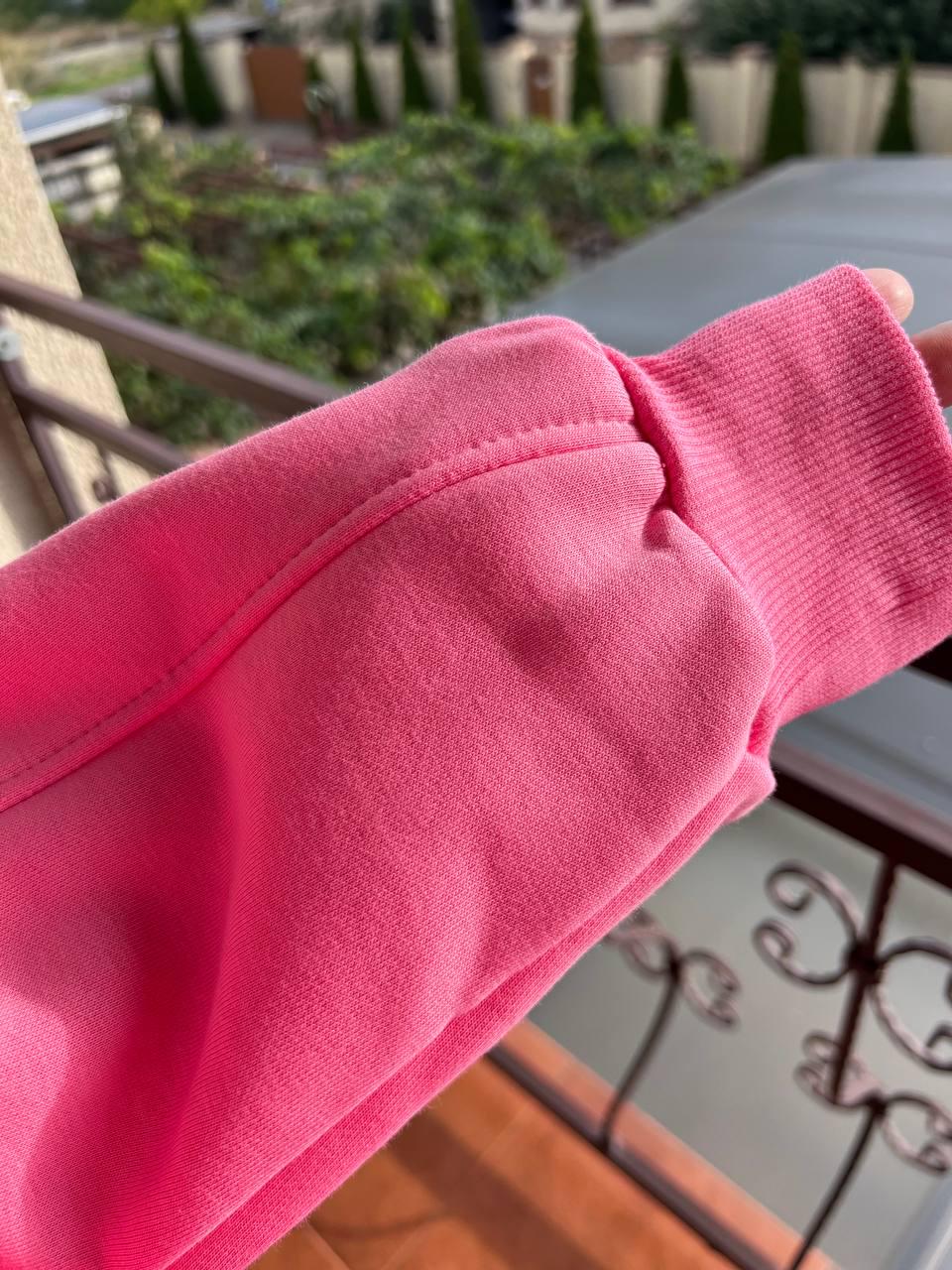 Світшот жіночий OLIVIA 2479 широкий утеплений вишивка OS Рожевий (1139) - фото 6