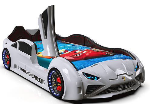 Кровать-машина Lamborghini двери/звуковые эффекты/пульт Белый (1887186711) - фото 5 Кровать-машина Lamborghini двери/звуковые эффекты/пульт Белый (1887186711) - фото 5