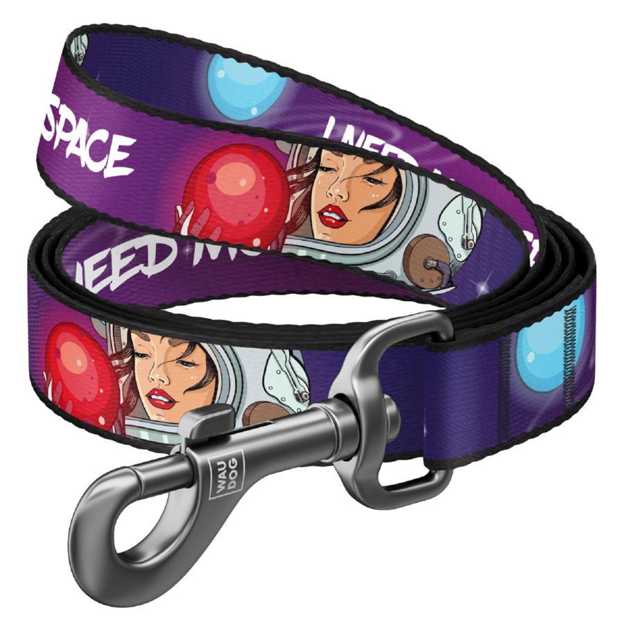 Поводок для собак нейлоновый Waudog Nylon Больше космоса L-XXL 25 мм 122 см