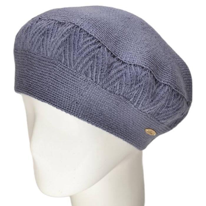 Берет женский Lirus Луиза двойной шерстяной Джинсовый (111536)