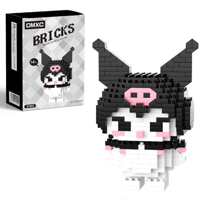 Конструктор фигурка BRICKS пиксели Куроми 360 деталей Черный (S7003)