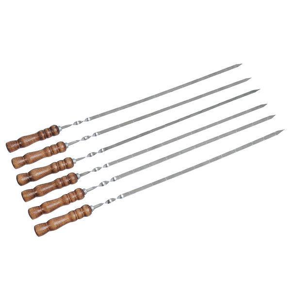 Набор шампуров из деревянной ручкой 6 шт. 620х13х3 мм