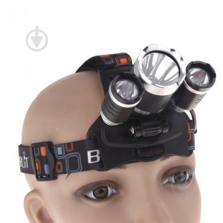 Фонарик налобный Bailong 3 LED лампы RJ 3000 T6 Черный (006142) - фото 9 Фонарик налобный Bailong 3 LED лампы RJ 3000 T6 Черный (006142) - фото 9