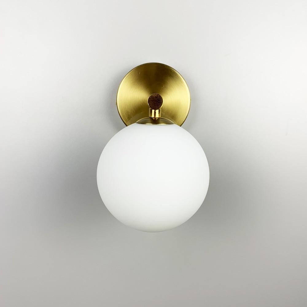 Бра плафоном Белый/Латунь (WB 13/1)