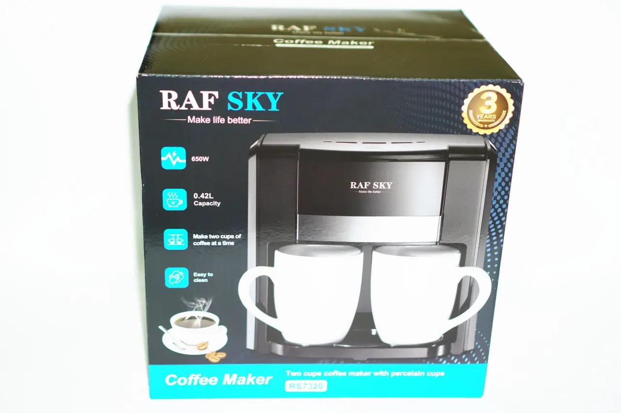 Кофеварка капельная на две чашки Raf Sky RS7320 (2079276288) - фото 4