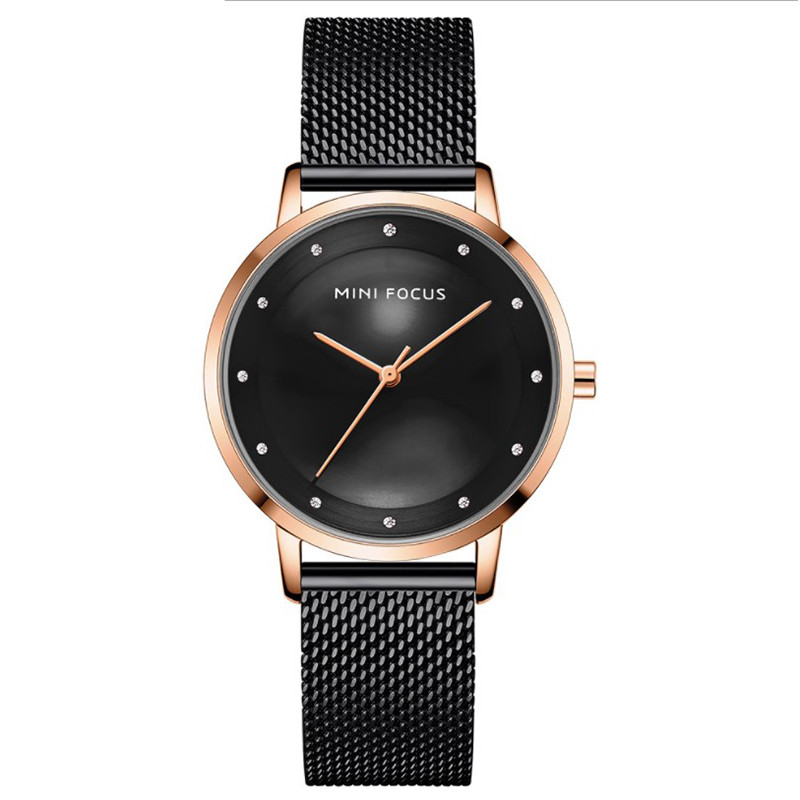 Часы женские Mini Focus 0332L влагозащитные Black