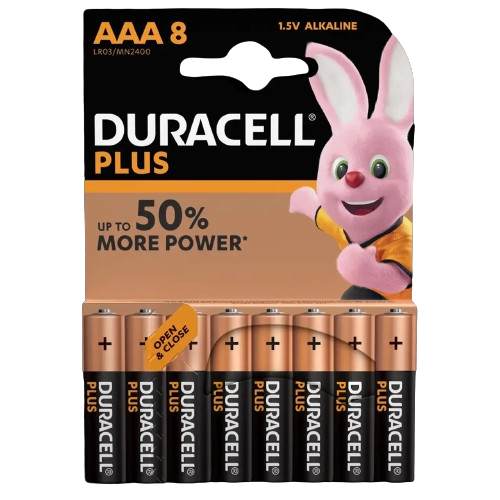 Батарейка Duracell AAA PLUS на блістері 8 шт.
