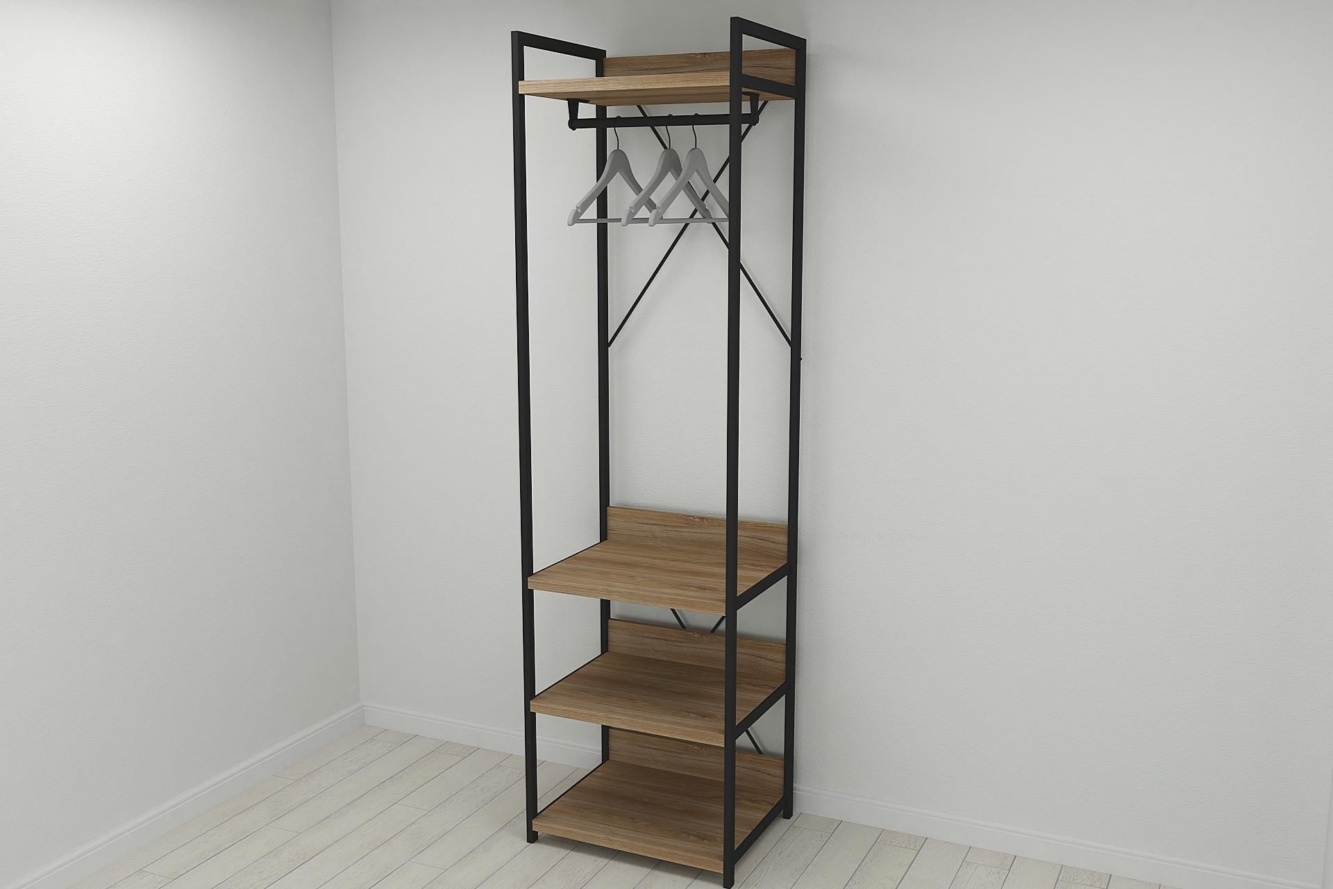 Шкаф гардероб уни секция 3 серии Конект Ferrum-decor 220x60x50 см металл Черный/ДСП Дуб Таверна (SHG048) Шкаф гардероб уни секция 3 серии Конект Ferrum-decor 220x60x50 см металл Черный/ДСП Дуб Таверна (SHG048)