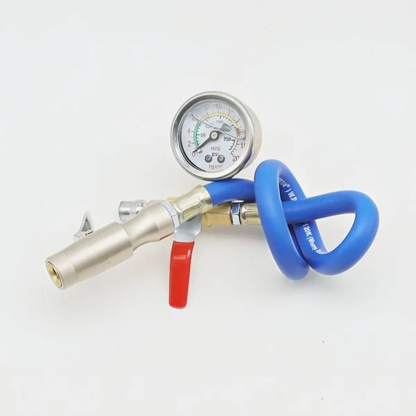 Шланг підкачування коліс з манометром для точного вимірювання та регулювання оптимального тиску (J00169) - фото 6 Шланг підкачування коліс з манометром для точного вимірювання та регулювання оптимального тиску (J00169) - фото 6