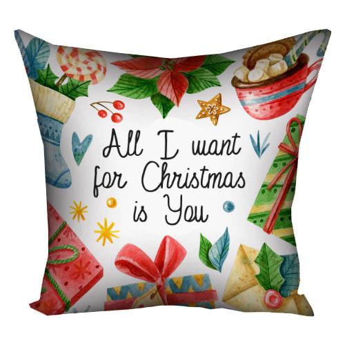 Подушка габардиновая с принтом All I want for Christmas is You 50x50 см (5P_22NG058) Подушка габардиновая с принтом All I want for Christmas is You 50x50 см (5P_22NG058)