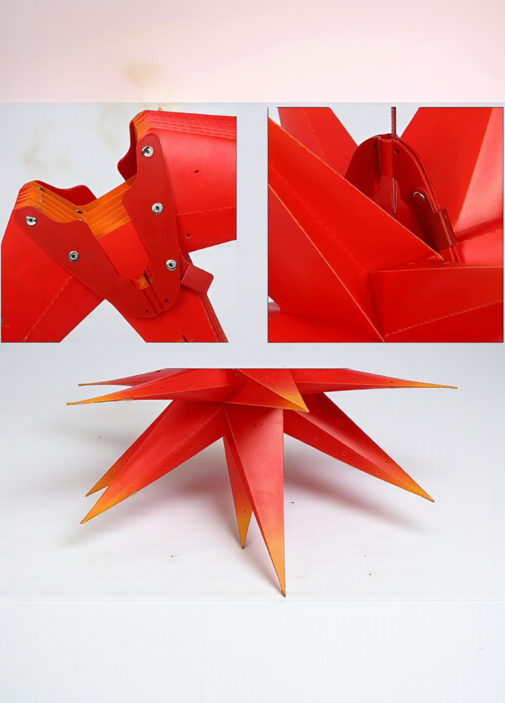 Рождественская звезда Livarno Home Christmas Star 6 Led 57x48x44 см Красный (7956) - фото 9