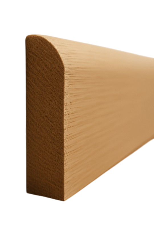 Плинтус деревянный из дуба Классик Плюс под покраску 58х12 мм (29954763)