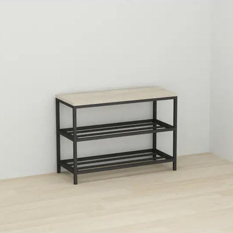 Банкетка универсальная Ferrum-decor Слайм ДСП 16 мм 45x63x26 см Черный/Дуб Сонома (FRD-104072) - фото 5