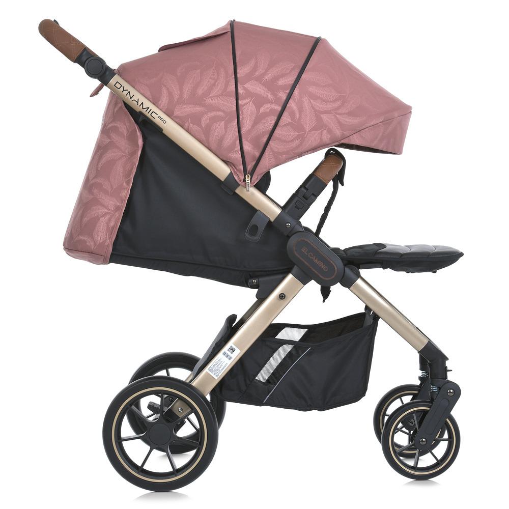 Детская коляска El Camino Special ME 1053G-2 DYNAMIC PRO до 22 кг прогулочная регулируемая ручка 3 положения спинки Pink - фото 4 Детская коляска El Camino Special ME 1053G-2 DYNAMIC PRO до 22 кг прогулочная регулируемая ручка 3 положения спинки Pink - фото 4