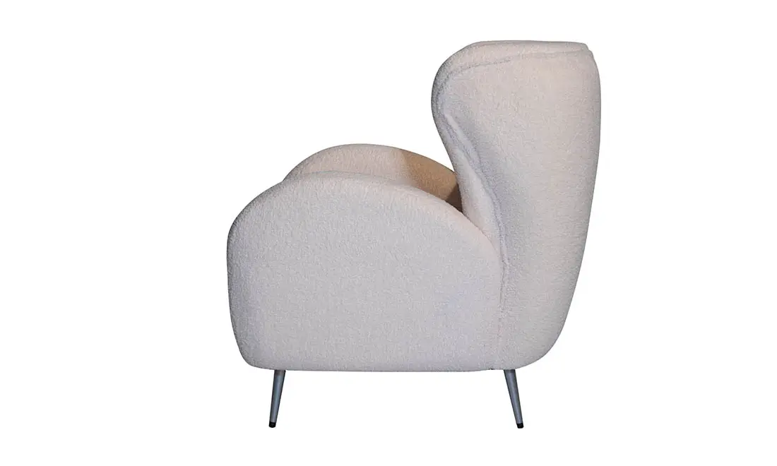 Кресло Камила сиденье букле ноги металл 835x885x865 мм Молочный - фото 3 Кресло Камила сиденье букле ноги металл 835x885x865 мм Молочный - фото 3