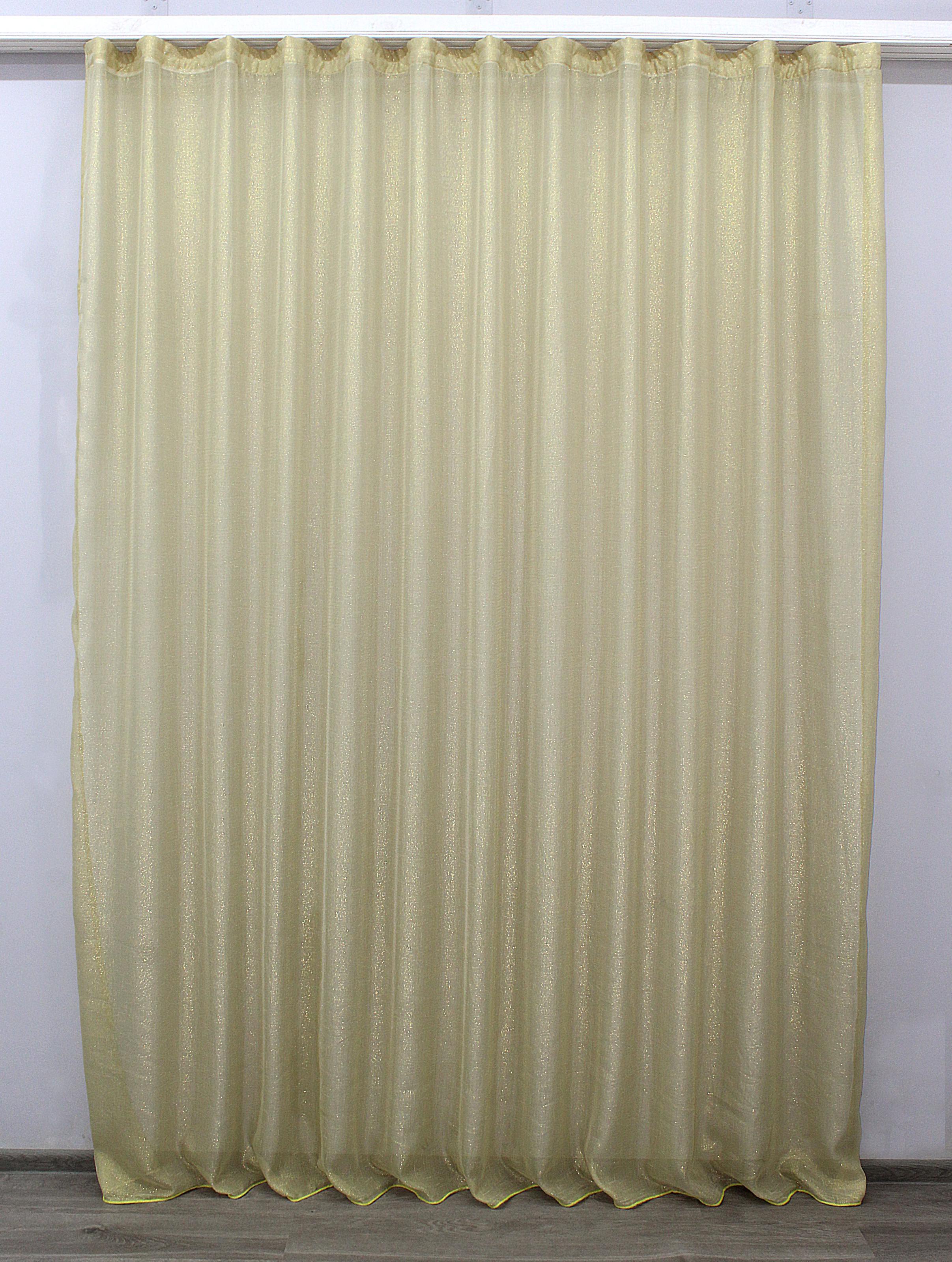 Тюль VR-Textil 1124т батист з люрексовою ниткою 300х270 см Золотистий (40-149)