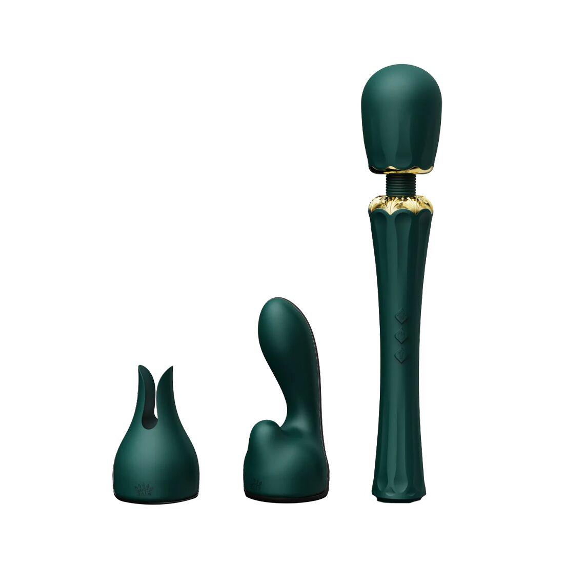 Вибромассажер с насадками ZALO Kyro Wand Turquoise Green (SO6650) Вибромассажер с насадками ZALO Kyro Wand Turquoise Green (SO6650)