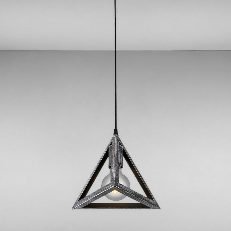 Люстра подвесная лофт Light House LS-11834-1 OX на одну лампу Черный/Серый