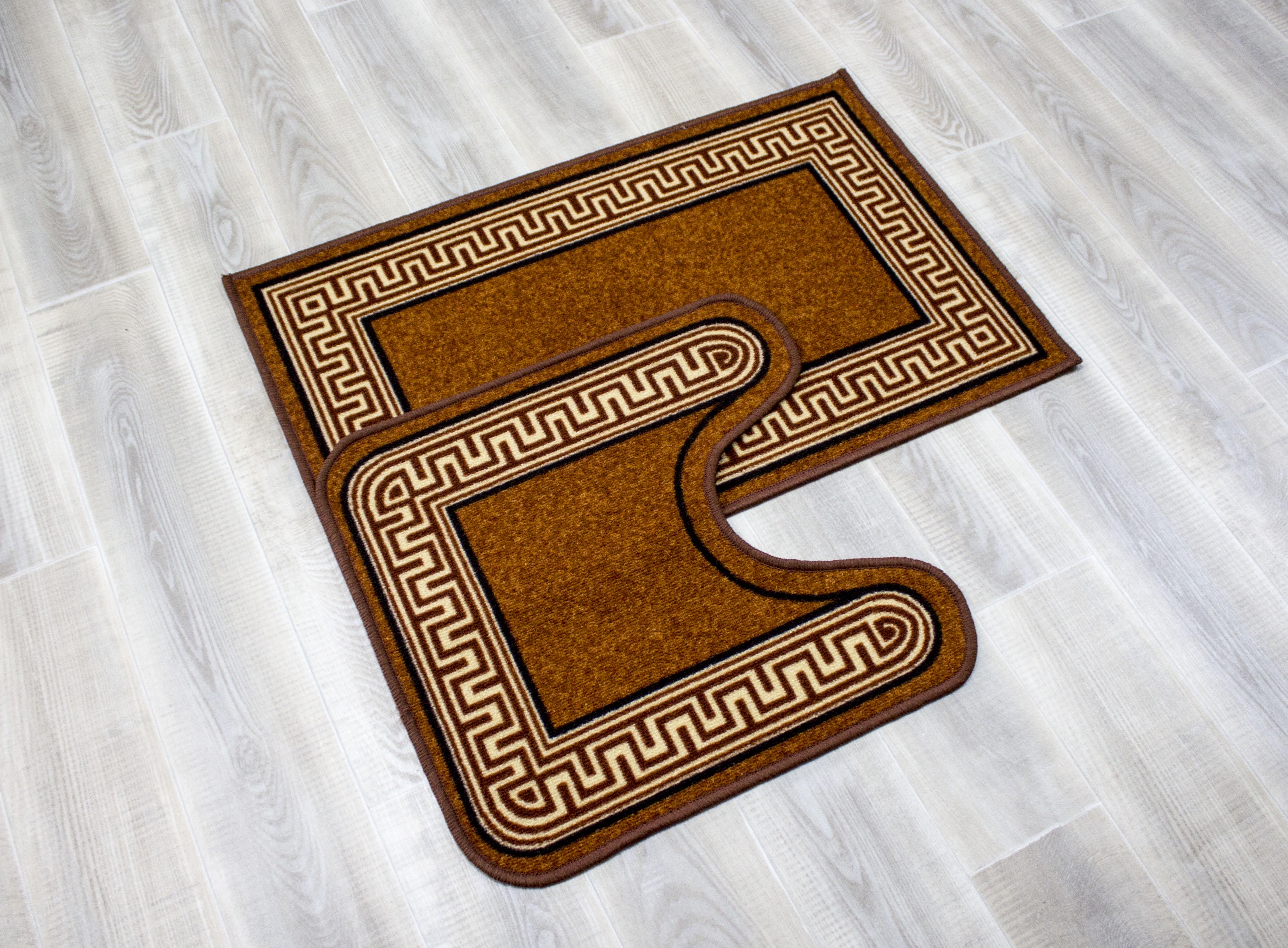 Набор для ванной комнаты Oriental Weavers Sosa Версаче 57x90/57x60 см Коричневый (007888) - фото 3 Набор для ванной комнаты Oriental Weavers Sosa Версаче 57x90/57x60 см Коричневый (007888) - фото 3