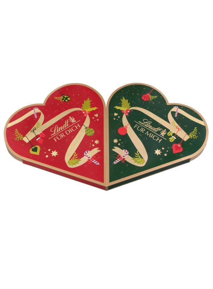 Адвент календарь для влюбленной пары LINDT Двойное сердце 505 г