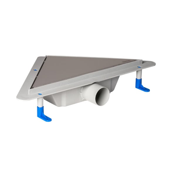 Душовий канал кутовий з хромованою решіткою Styron Класик STY-KF