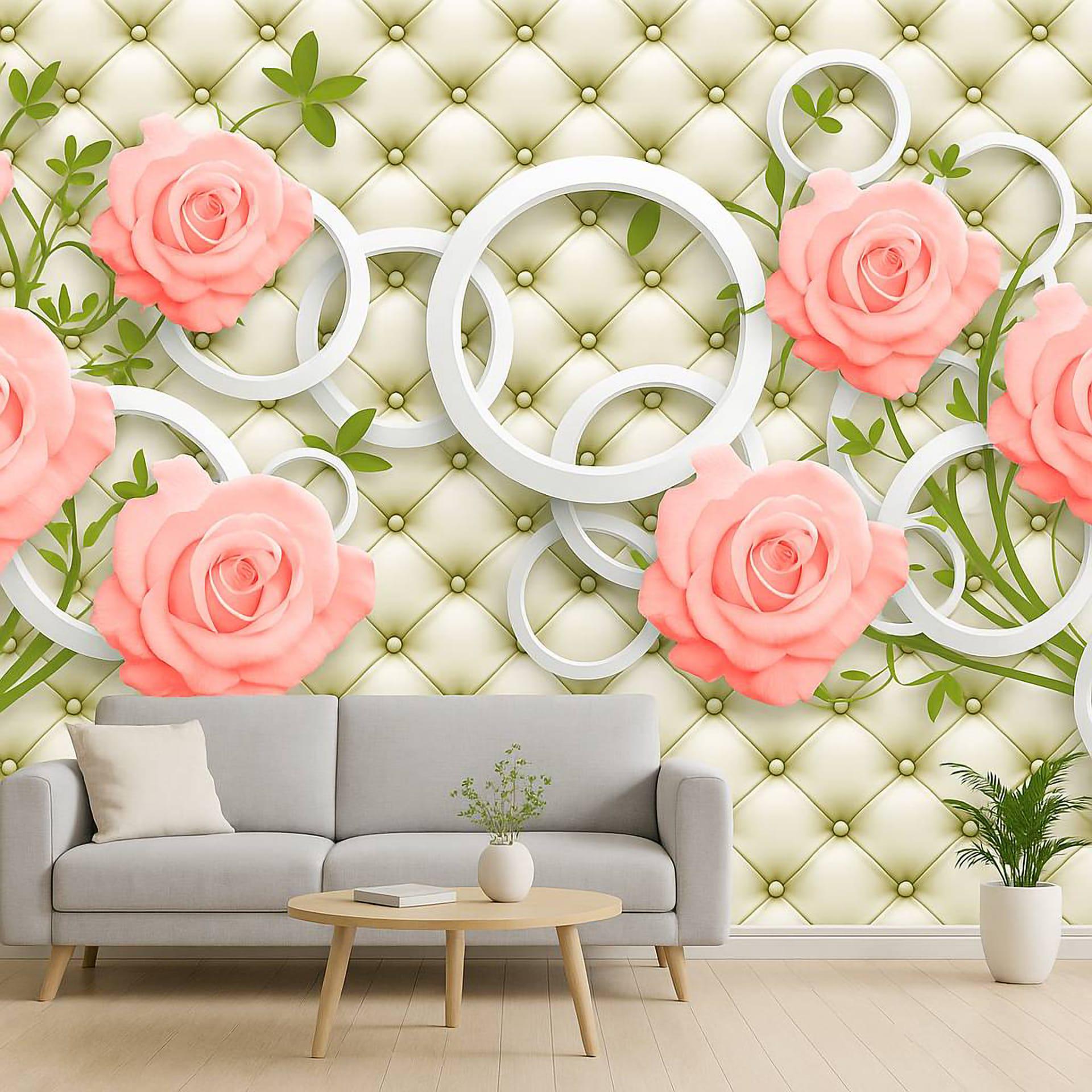 Фотообои флизелиновые Styleo Print-walls Объемные розы 0180 400х250 см (Pw-0180/4)