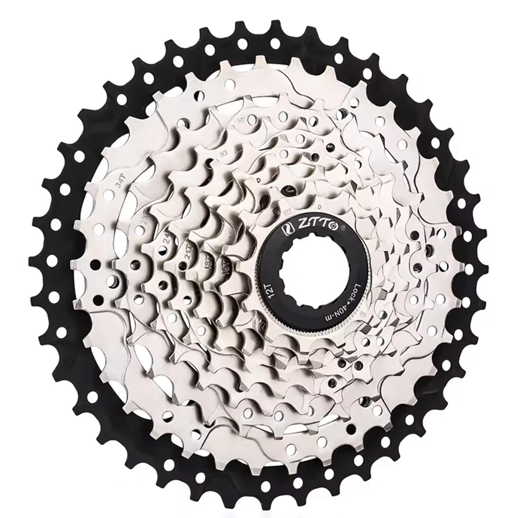 Кассета ZTTO для электровелосипедов E-BIKE 9-скоростей/HG/12-40Т Серебристый/Черный (ZTT-9SE-6130)