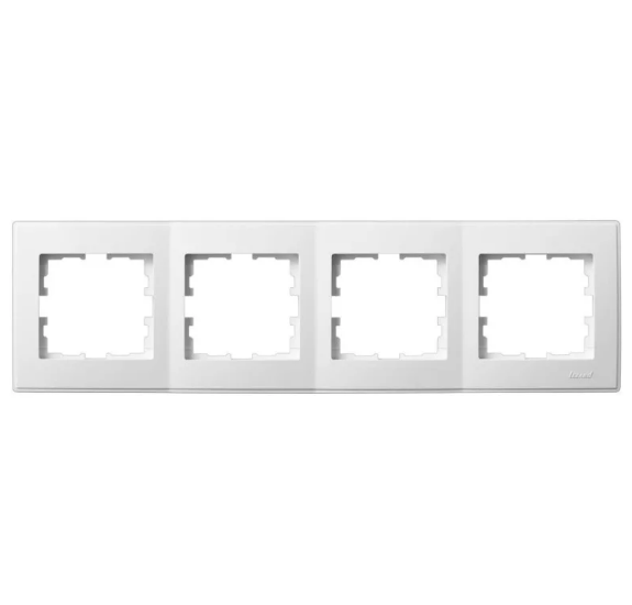 Рамка четверная Lezard Lesya горизонтальная Белый (26340069)