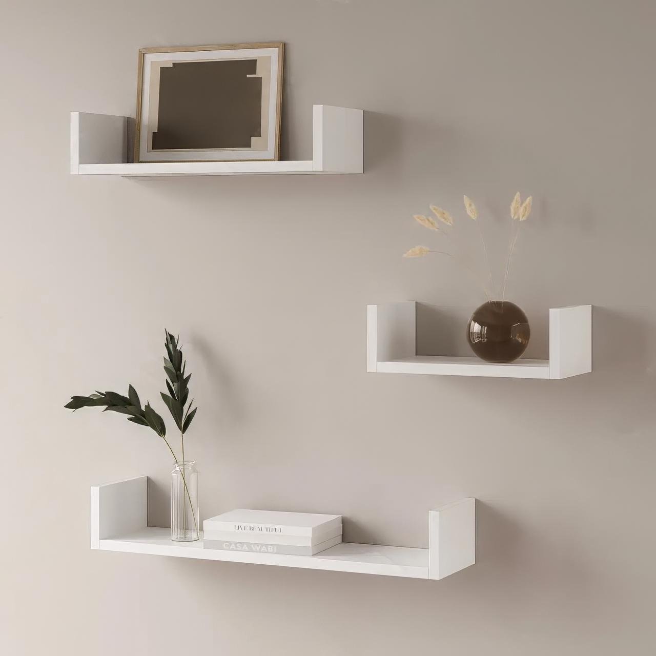 Комплект полок навесных GT-37 600х150х100 мм Белый - фото 1 Комплект полок навесных GT-37 600х150х100 мм Белый - фото 1