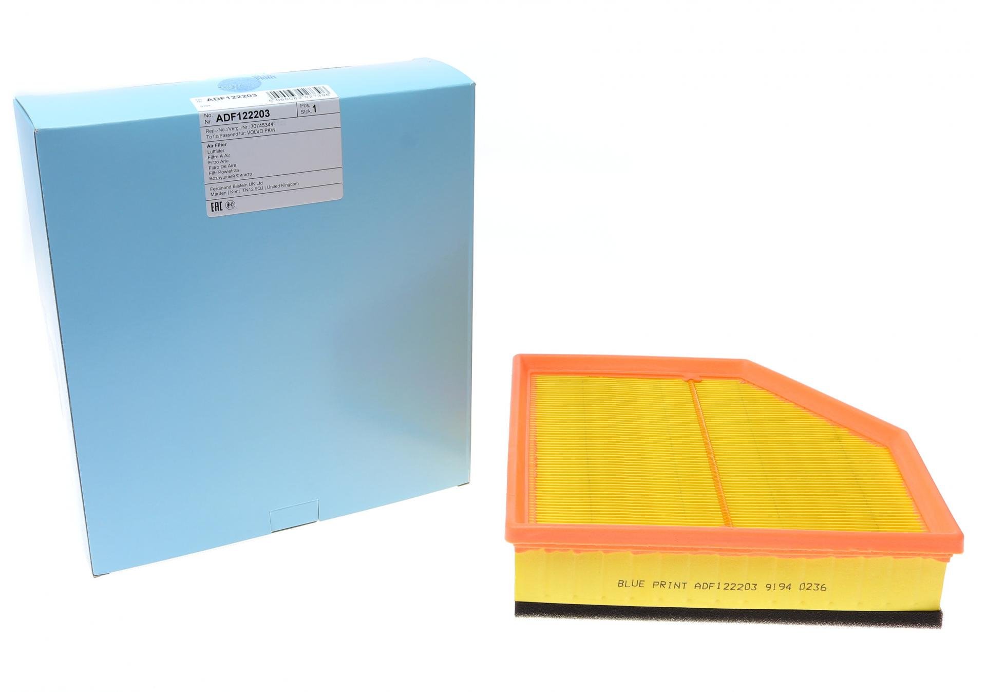 Фильтр воздушный BLUE PRINT для Volvo S60 10-18/S80/V70/CX70 3,0-3,2 06- (ADF122203)