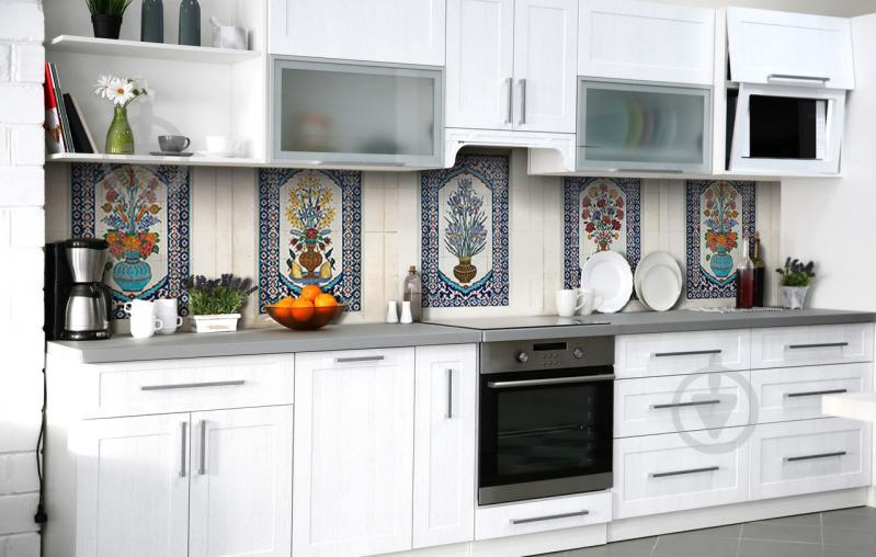 Скинали на кухню Zatarga «Марокканские окна» 650х2500 мм виниловая 3Д наклейка кухонный фартук самоклеящаяся