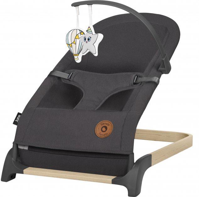 Детский шезлонг Lionelo JUNE AIR Grey/Graphite