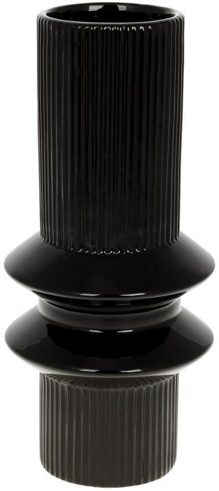 Ваза керамическая stone flower 12,6х12,6х28 см Черный