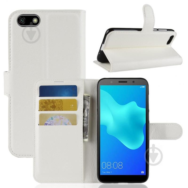 Чехол-книжка Litchie Wallet для Huawei Y5 2018 / Y5 Prime 2018 / Honor 7A White (lwwh0086)