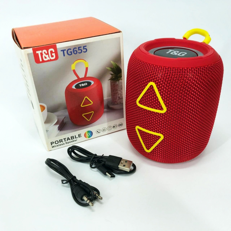 Портативная колонка TG 655 5 Вт RGB Red (tf4886) - фото 3